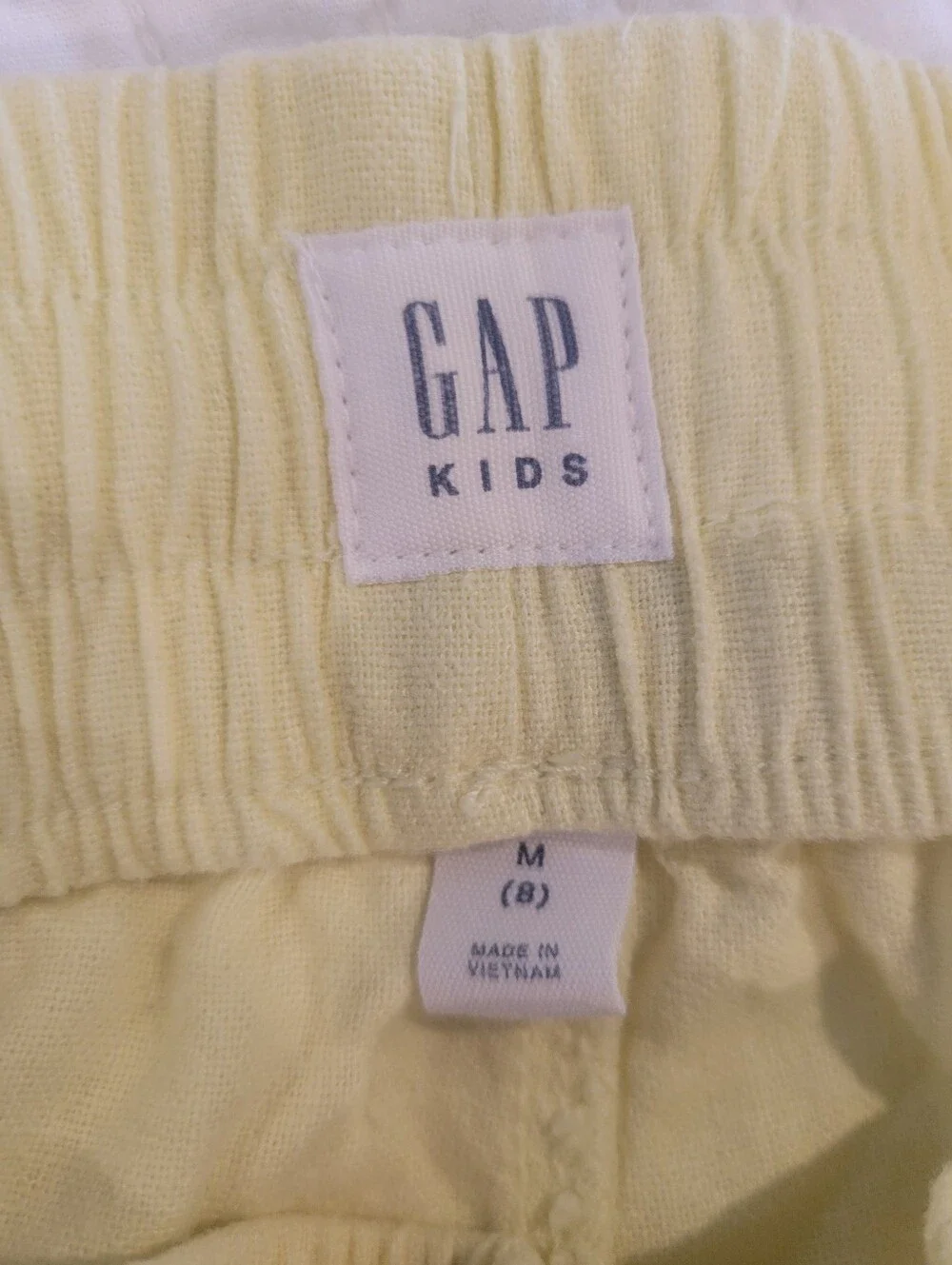 GAP Girls Linen Blend Easy Short In Citron